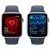 Apple Watch SE (GPS + Cellular 44 mm) Caixa de Alumínio Prateada, Pulseira Esportiva Azul-tempestade - loja online