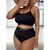 Maiô de biquíni monocromático plus size modelo europeu na internet
