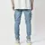 Jeans masculino multi-bolsos de cintura média - comprar online