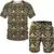 Conjunto 2 peças - camiseta e shorts masculino estampados em 3D