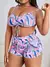 Conjunto de biquíni feminino push-up de três peças na internet