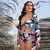 Conjunto de biquíni feminino push-up de três peças
