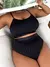 Maiô de biquíni monocromático plus size modelo europeu - comprar online