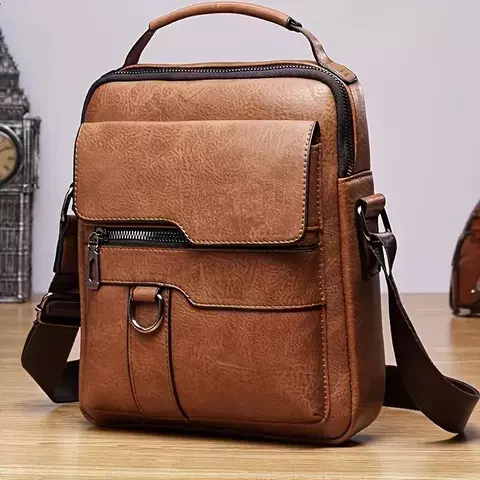 Bolsa de Ombro de Couro Masculina - comprar online