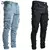 Jeans masculino multi-bolsos de cintura média - loja online