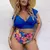 Imagem do Biquini de praia estampado feminino de cintura alta