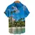 Camisa estampada havaiana de praia