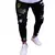 Moda outono calça jeans com bordado masculino