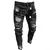 Moda outono calça jeans com bordado masculino