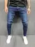 Moda outono calça jeans com bordado masculino - loja online