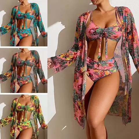 Trendy conjunto 3 peças moda praia - comprar online