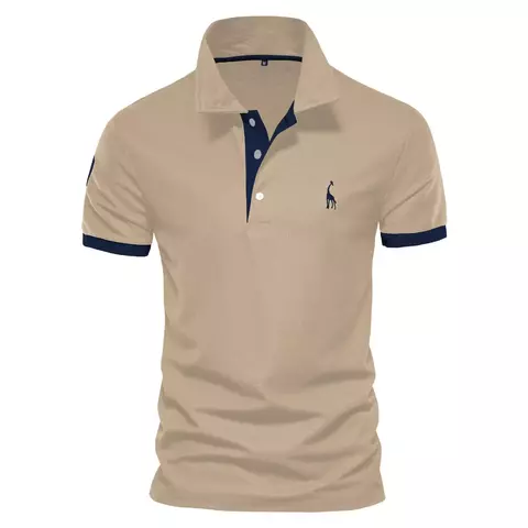 Polo de algodão masculino casual - comprar online