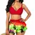 Conjunto biquíni tankinis feminino com saia