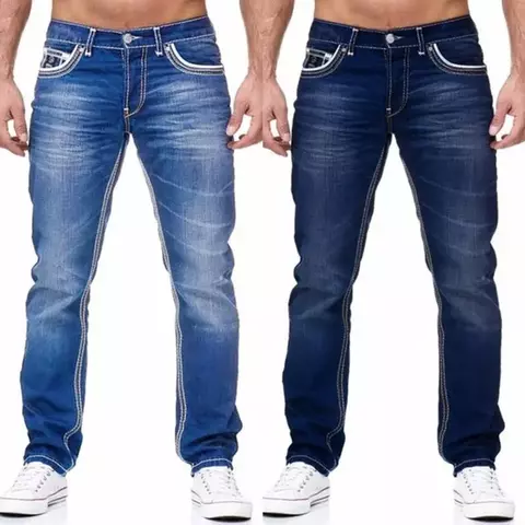 Calça masculina jeans monocromático - comprar online