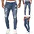 Moda outono calça jeans com bordado masculino - loja online