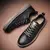 Sapato esportivo de couro casual masculino - comprar online