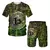 Conjunto 2 peças - camiseta e shorts masculino estampados em 3D - loja online