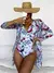 Maiô estampado tropical com decote em V - comprar online