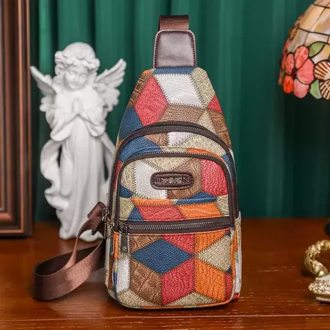 Bolsa de peito de couro