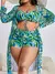 Conjunto de biquíni feminino push-up de três peças - comprar online