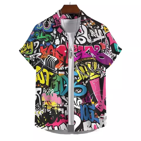 Camisas Coloridas Havaianas Designer de Verao para Homens - comprar online