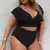 Biquini de praia estampado feminino de cintura alta - loja online