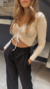 TOP FRUNCE - BEIGE