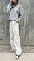 PANTALON WIDE CARGO - HUESO