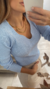 SWEATER INDIA - CELESTE