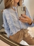 CAMISA VOLADO - CELESTE - comprar online