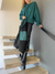 CAMPERA CORDERITO - NEGRO Y VERDE