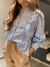 CAMISA VOLADO - CELESTE