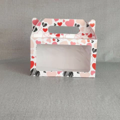 CAJA VALIJA CON VISOR MOTIVO CORAZONES 24X12X14 - comprar online