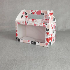 CAJA VALIJA CON VISOR MOTIVO CORAZONES 24X12X14 en internet