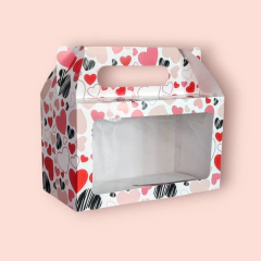 CAJA VALIJA CON VISOR MOTIVO CORAZONES 24X12X14