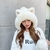 Cokk touca de inverno de gatinho para mulheres gorro bonito
