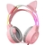 Fone de ouvido para jogos, fone de ouvido de gato com microfone, fone de ouvido - Touch