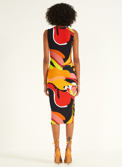 VESTIDO CANELADO ESTAMPADO TRITON - comprar online