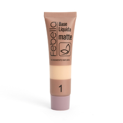 BASE LÍQUIDA MATTE SMOOTH FEELING 01 AO 06 C/36 - FEBELLA (BB5041) - ESPAÇO MAKE FRANQUEADOS