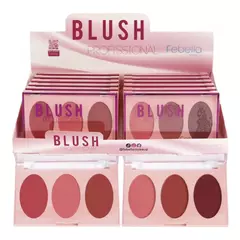 PALETA BLUSH 3 CORES A E B PROFISSIONAL C/12 - FEBELLA (BLU5062)