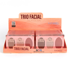 PALETA TRIO FACIAL 3 CORES A E B PROFISSIONAL C/12 - FEBELLA (MU5013) - comprar online