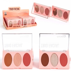 PALETA TRIO FACIAL 3 CORES A E B PROFISSIONAL C/12 - FEBELLA (MU5013)