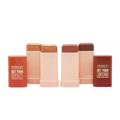 CONTORNO E BRONZE TEXTURA CREMOSA GET YOUR C/24 - PINK 21 (CS5215) - comprar online