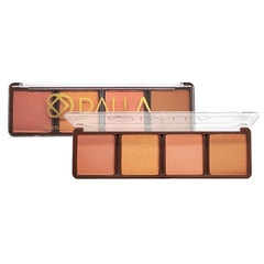 PALETA DE BLUSH ILUMINADOR E CONTORNO ELEGANCE C/04 CORES - C/18 - DALLA (DL0905)