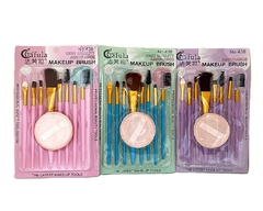 KIT COM 8 PINCÉIS E 1 ESPONJA C/12 - PINK 21 (HB87511)
