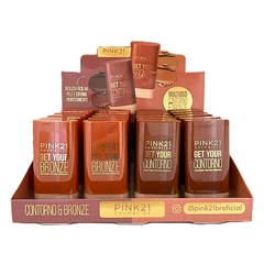 CONTORNO E BRONZE TEXTURA CREMOSA GET YOUR C/24 - PINK 21 (CS5215)