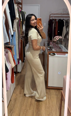 Conjunto tricô modal botões - Rosella Boutique - @rosellaboutique.on