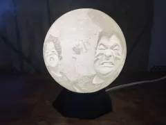 Lámpara Luna personalizada con foto y texto - Art deco 3d