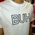Imagem do T-SHIRT SLIM BUH GRID BRANCA