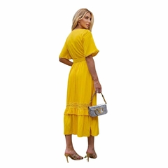 Vestido Max Midi Tamara Viscolinho na internet